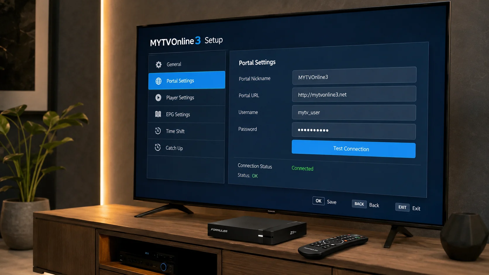 Configuration du portail MYTVOnline3 sur Formuler Z11 Pro