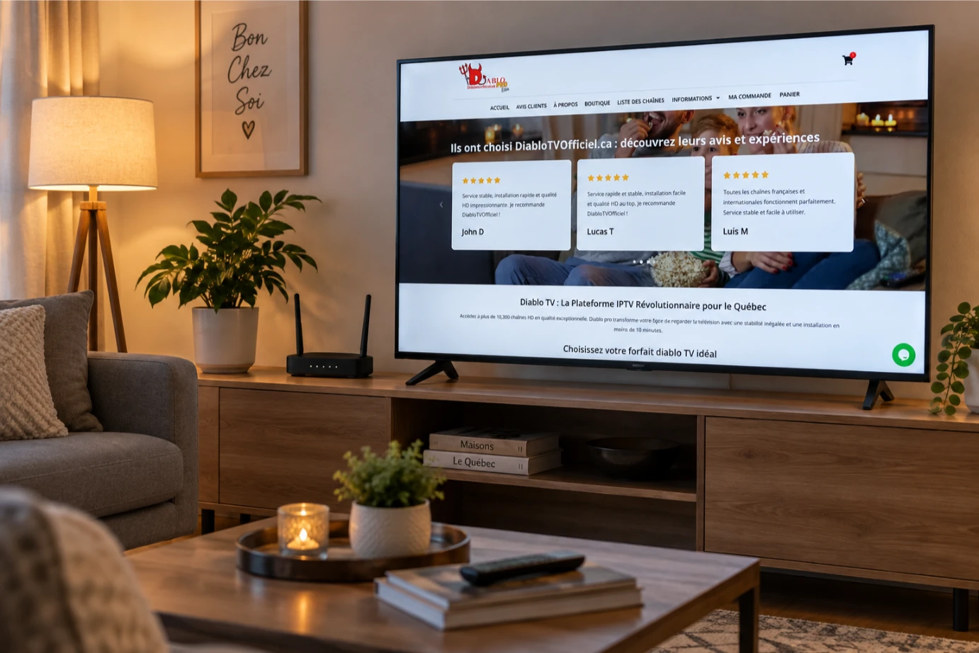 Connexion réseau d’une Smart TV pour IPTV