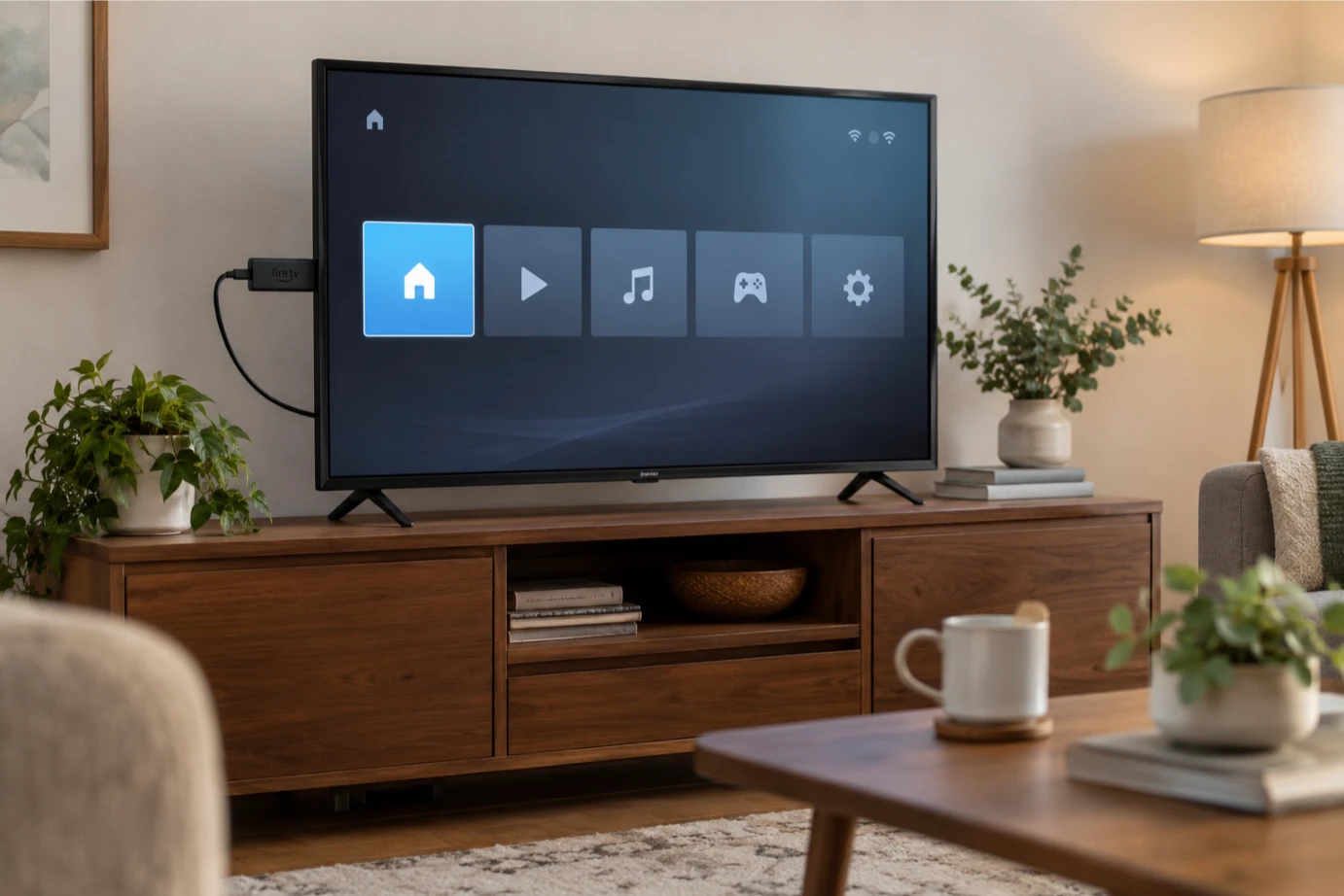 Diablo IPTV sur Fire TV Stick connecté à une télévision
