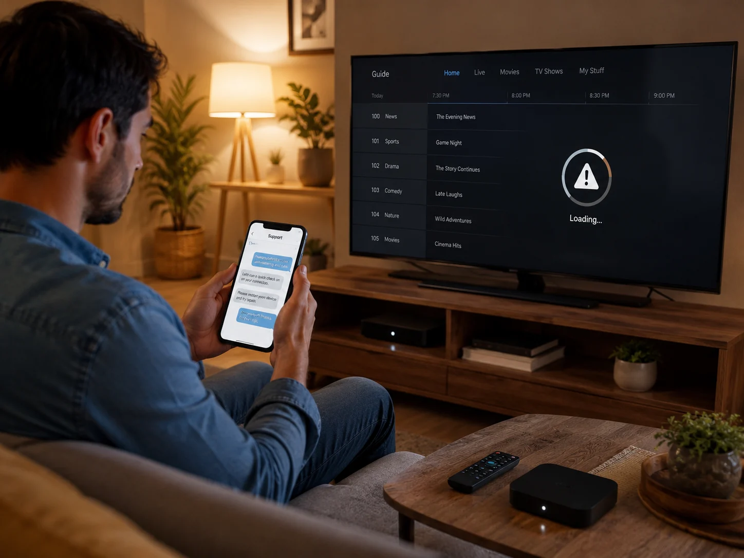 Diablo IPTV coupe contacter le support 