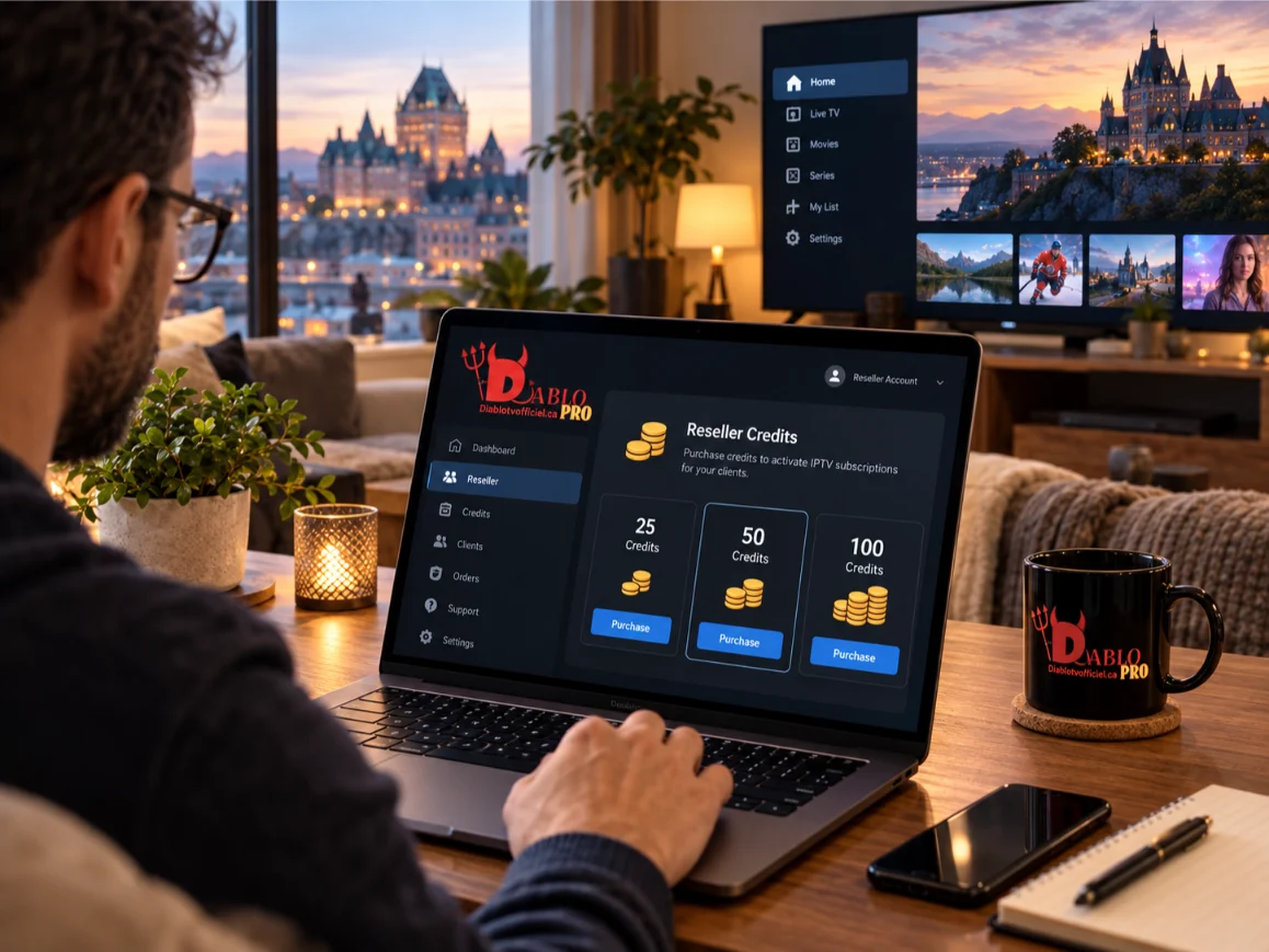 Comparaison des packs de crédits revendeur Diablo IPTV pour choisir entre 25 50 et 100 crédits